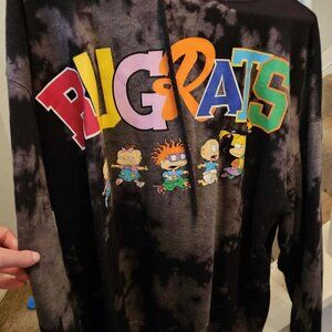 Nickelodeon Vintage Rugrats Black Tie Dye Hoodie